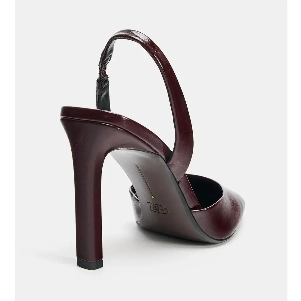 ZARA SQUARE TOE HEELS